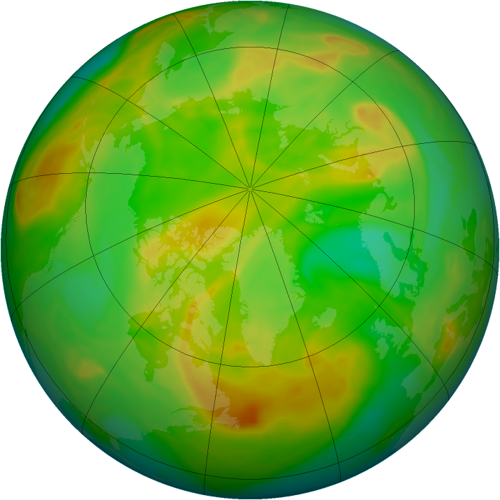 Arctic ozone map for 02 June 2007